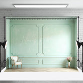 Lofaris Vintage Mint Accent Wall Chair Vase Photo Backdrop